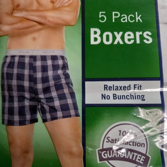 Fruit Of The Loom Size S 28-30 Boxers Mens 5-Pack White Relaxed Fit NEW - Picture 3 of 5